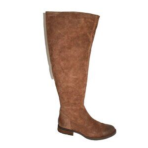 NEW! BORN Britton Over the Knee Leather Suede Boots Rust Distressed 9.5 M DD436